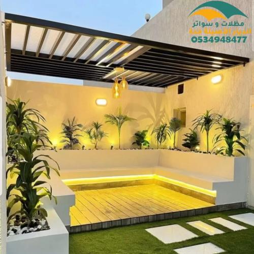 مظلات حدائق حديد احدث التصاميم 2024